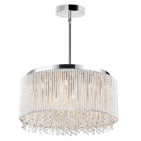 Cwi Lighting Claire 14 Light Drum Shade Chandelier With Chrome Finish 5535P24C-R
